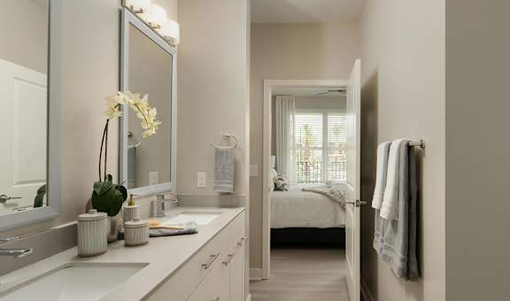 Master Bath with Double Vanities