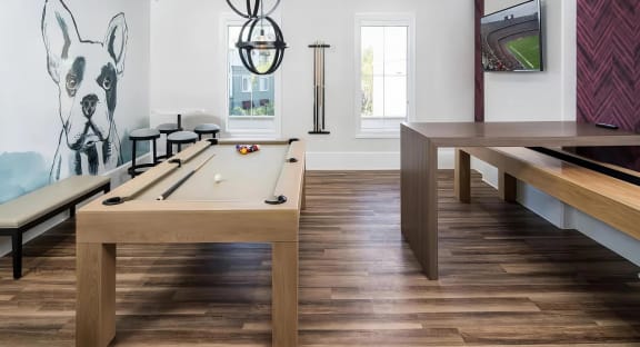 Amerige Pointe Community Entertainment Game Room with Pool Table