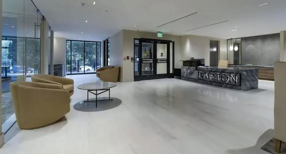 Modern Welcome Lobby with Gathering Spaces