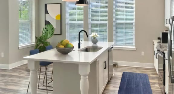 Broadstone Upper Westside Apartments Kitchen Large Open Kitchen with Side by Side Refrigerator