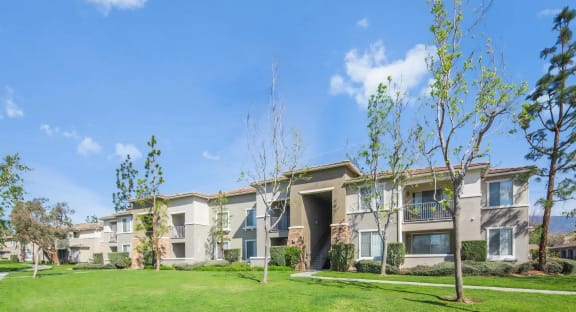 Apartment Buildings with Beautiful Landscaping