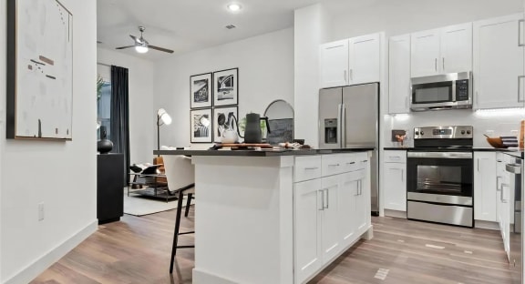 Connected Kitchen and Living Spaces