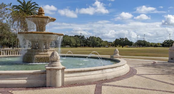 Fountain with Park Nearby