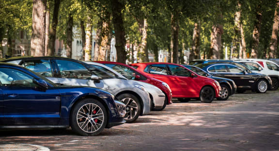 Row of Parked Cars