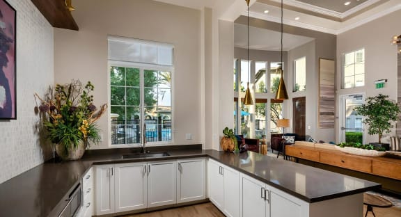 Heights Lobby Clubhouse Kitchen