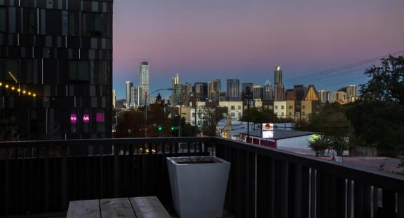 Evening View of Austin Skyline from Patio
