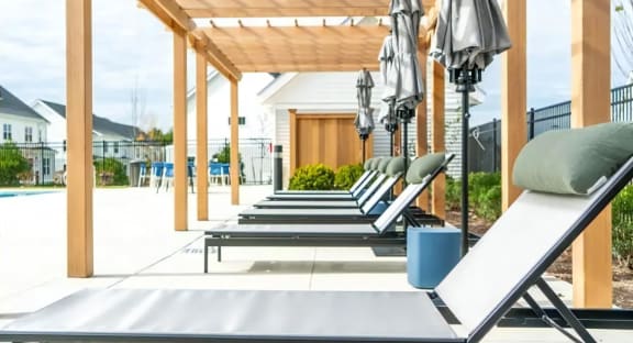 Lounge Seating with Umbrellas