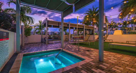 Outdoor Patio with Hot Tub
