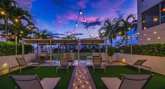 Outdoor Patio with Lounge Chairs