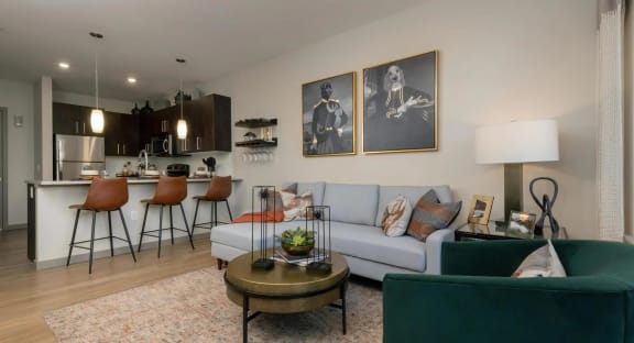 Connected Living and Kitchen Spaces