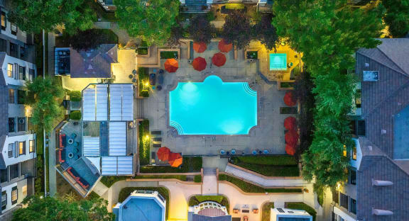 Aerial View of Swimming Pool