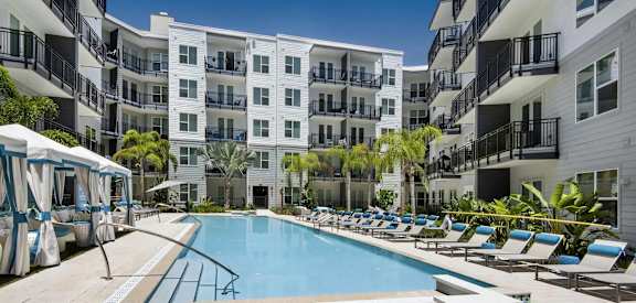 Resort Style Pool with Cabanas