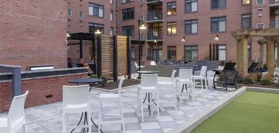Open Air Party Patio with High Top Tables