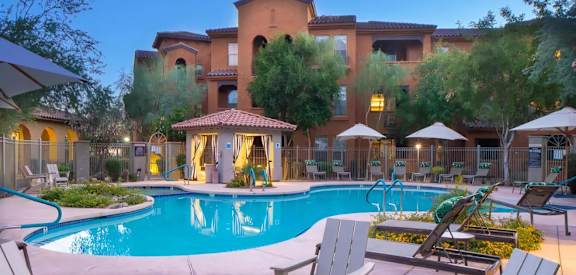 Swimming Pool with Chaise Lounges