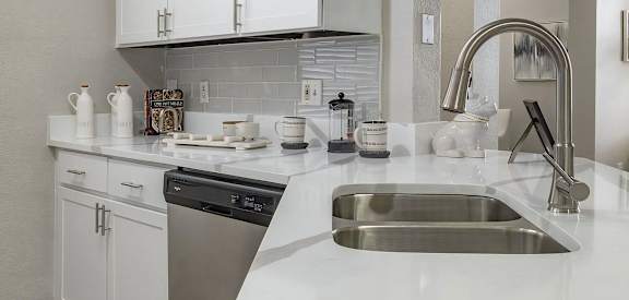Quartz Countertops and Sleek Appliances