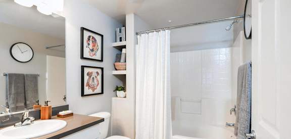 Heights Bathroom Luxury Bathroom with Roman Style Tub
