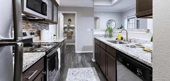 Mesa Verde Kitchen Upgraded Kitchen with Granite Countertops Shaker Cabinets Stainless Appliances