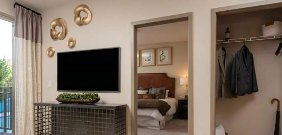 Living Room with Coat Closet