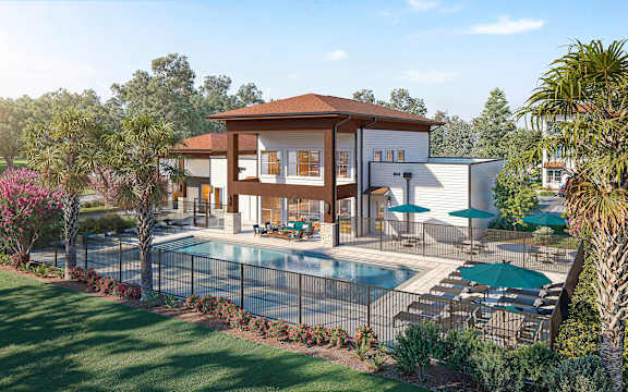 Swimming Pool View at Cobia Cove Apartments, Holiday, FL, 34691