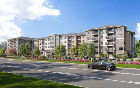 a rendering of a gym with people exercising on treadmills at Shannon Reserve 55+ Apartments, Union City, GA, 30291