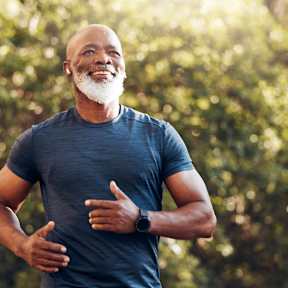 A man is running outdoors At The Dawson Cartersville in Cartersville, GA, 30121