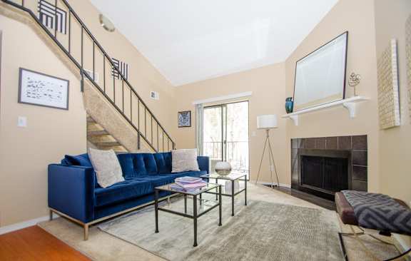 Living room at Sky Rock Apartments in Longmont CO