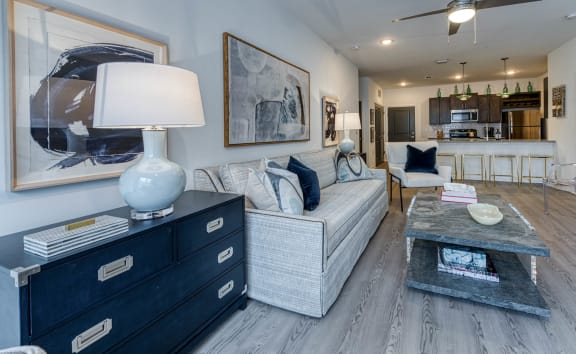 a living room with a couch and a table at Retreat at Arden Farms, North Carolina