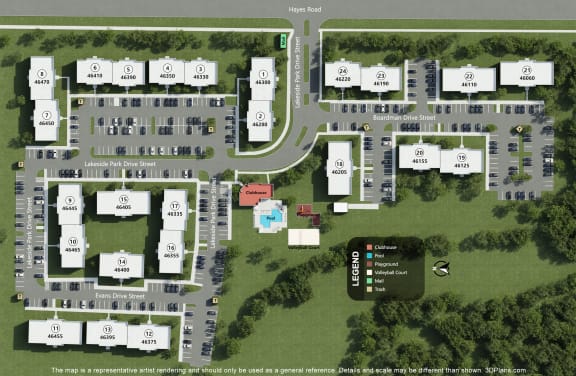 Lakeside Park Site Map