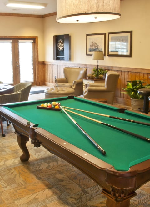 Billiards Table at Mariposa at Bay Colony, Dickinson, TX 77539