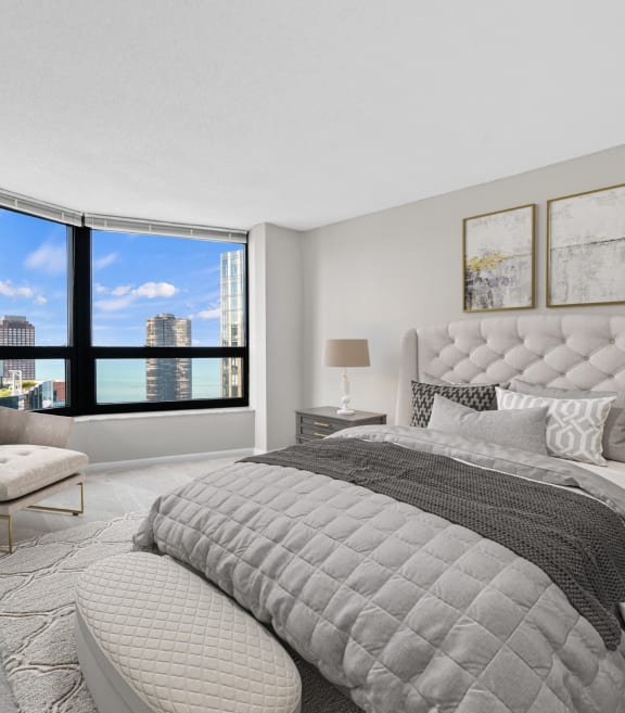 Spacious Bedroom at North Harbor Tower in Chicago, IL 60601