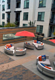 Courtyard Patio at Catalyst Mountain View, Mountain View California