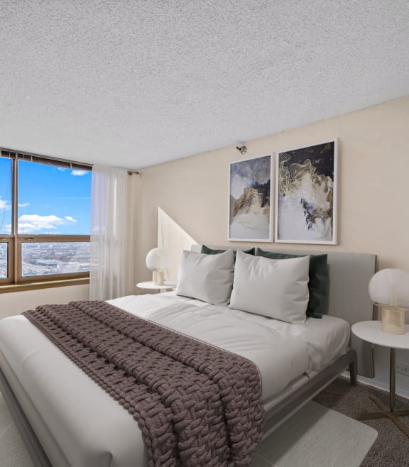 Bedroom at Presidential Towers, Chicago, IL, 60661