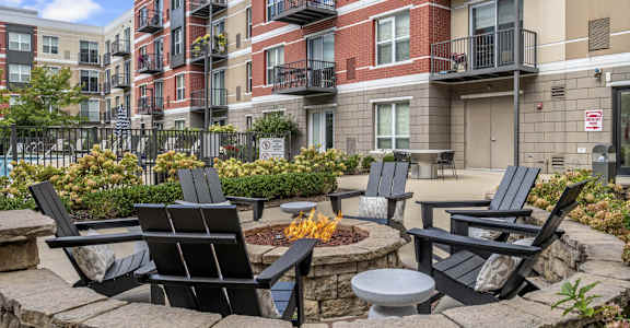 Outdoor Fire Pit at Avant at the Arboretum Apartments in Lisle, IL 60532