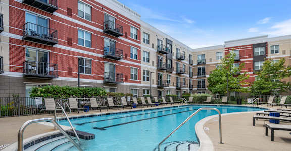 Resort Style Heated Pool at Avant at the Arboretum Apartments in Lisle, IL 60532