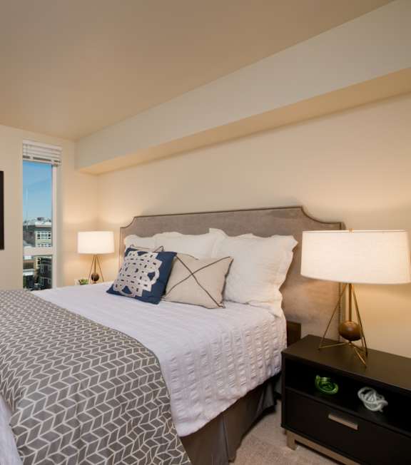 Bedroom at Infinity Apartments in Seattle WA