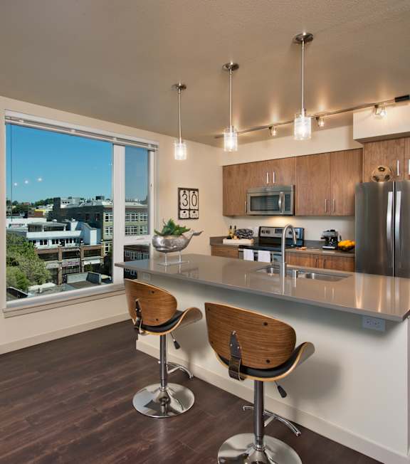 Living room at Infinity Apartments in Seattle WA