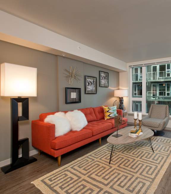 Living room at Infinity Apartments in Seattle WA