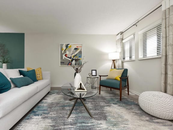 Spacious Living Room at Kinley Lofts, Knoxville, TN, Tennessee