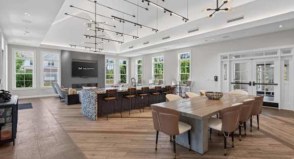 Resident Lounge with WiFi, TV, Fireplace & Seating