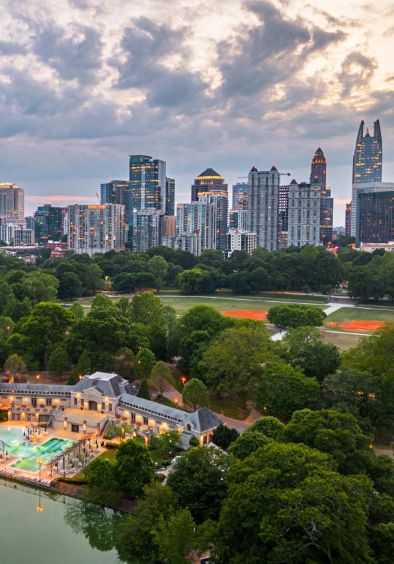 Aerial View at Willowest in Collier Hills in Atlanta, GA