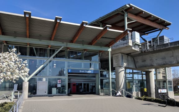 the entrance of the bc place building at the vancouver convention centre