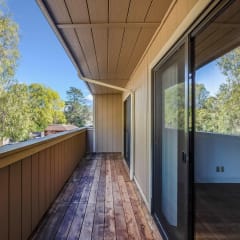 balcony and sliding glass doors