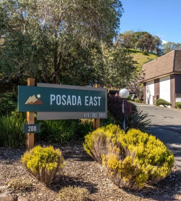 Posada East sign and landscaping