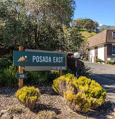 Posada East sign and landscaping at Posada East Apartments, California, 94949