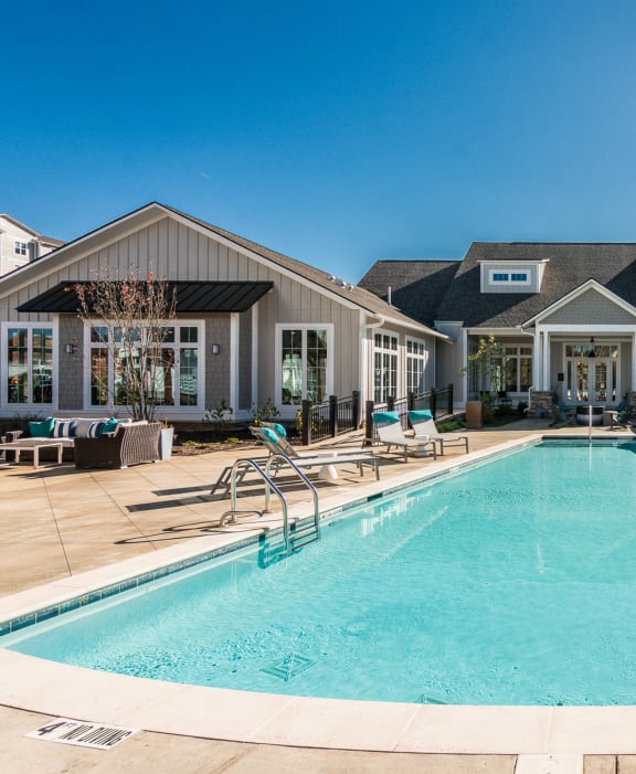 the swimming pool at our apartments at Village at Westland Cove Apartments, Tennessee