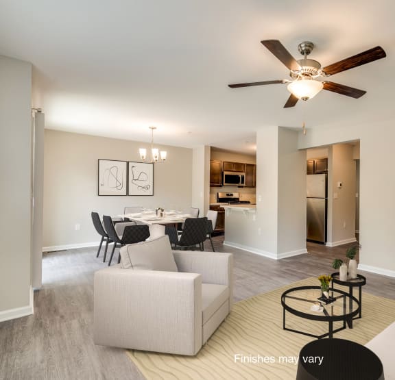 Living Room at Killian Lakes Apartments & Townhomes in Columbia, SC