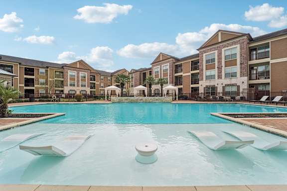 Large Outdoor Swimming Pool at Kings Landing, Texas, 77339