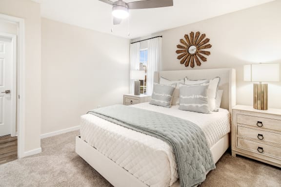 Modern Bedroom Area at The Oliver Apartment Homes in Olive Branch, MS 38654