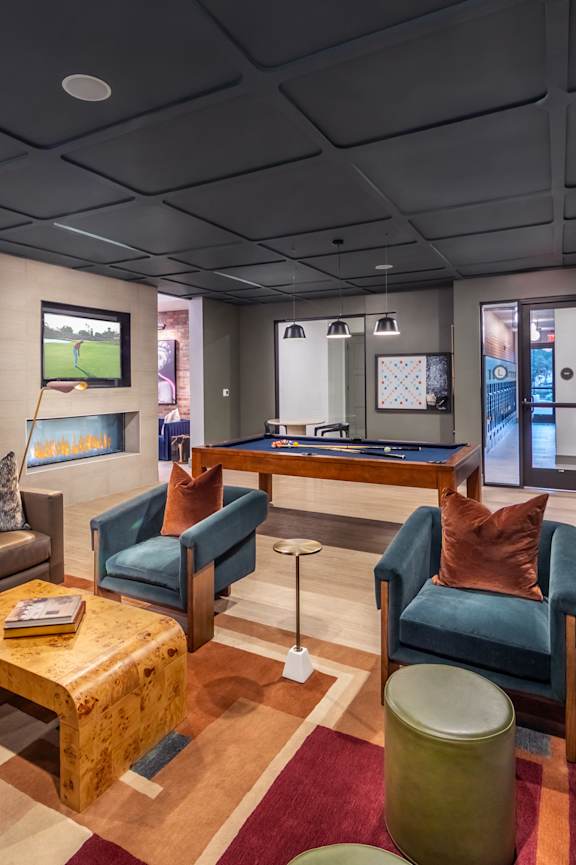 Social lounge at Luca Apartments in Austin TX