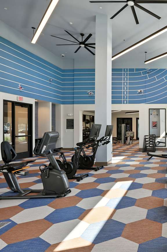 Fitness center at Station 316 in Woburn MA